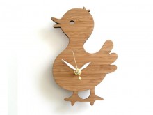 Horloge en bambou 'Baby Canard'